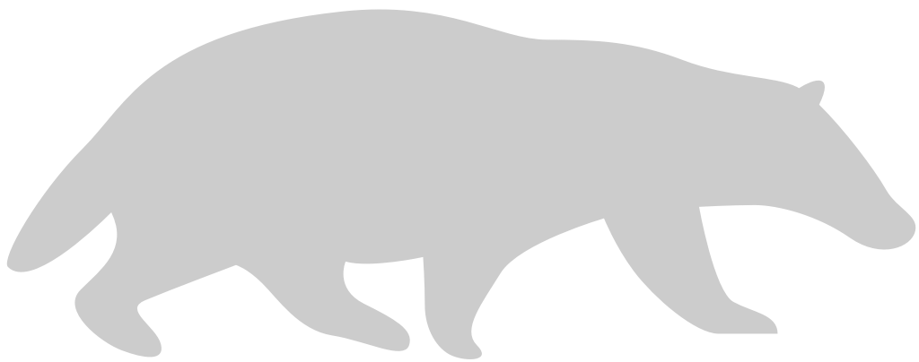 Silhouettes Badger vector