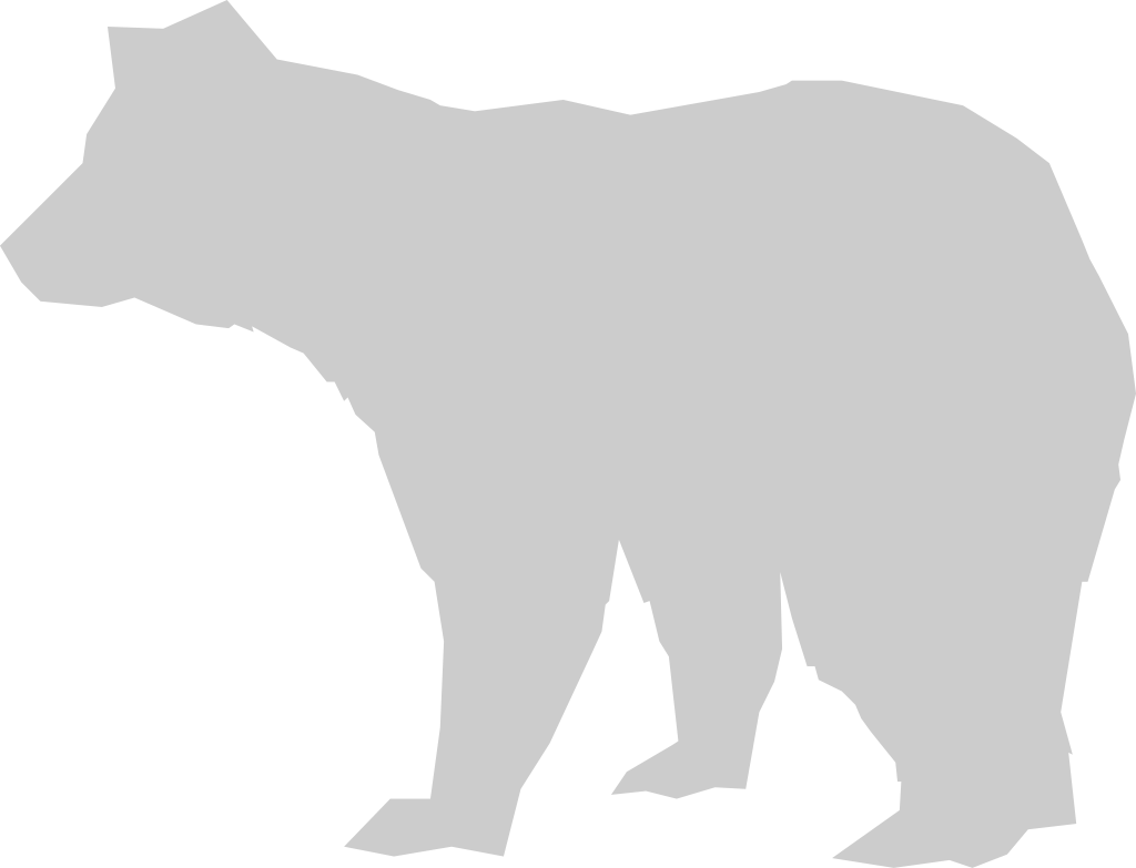 Silhouettes Bear vector