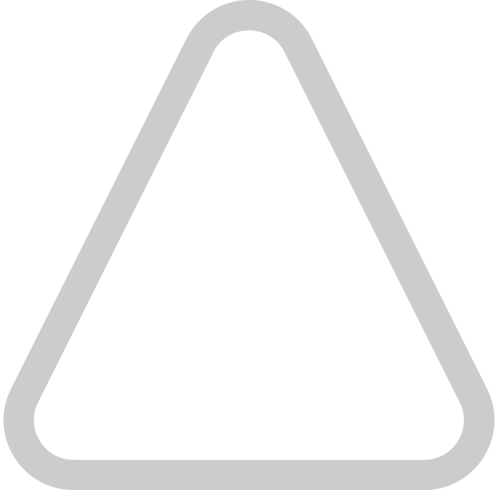 Triangle rounded outline vector