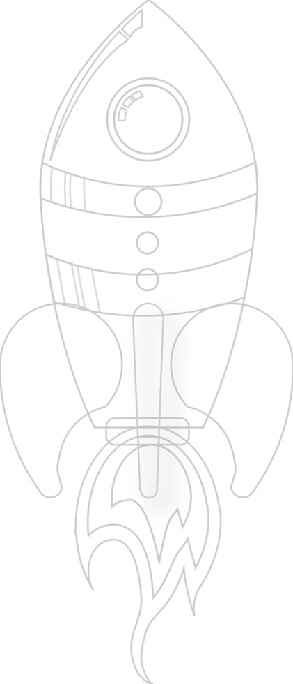 Rocket Outlined vector