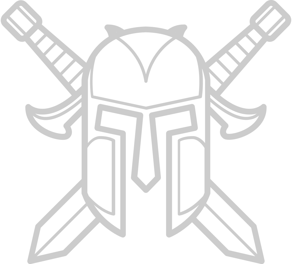 Helmet and sword vector