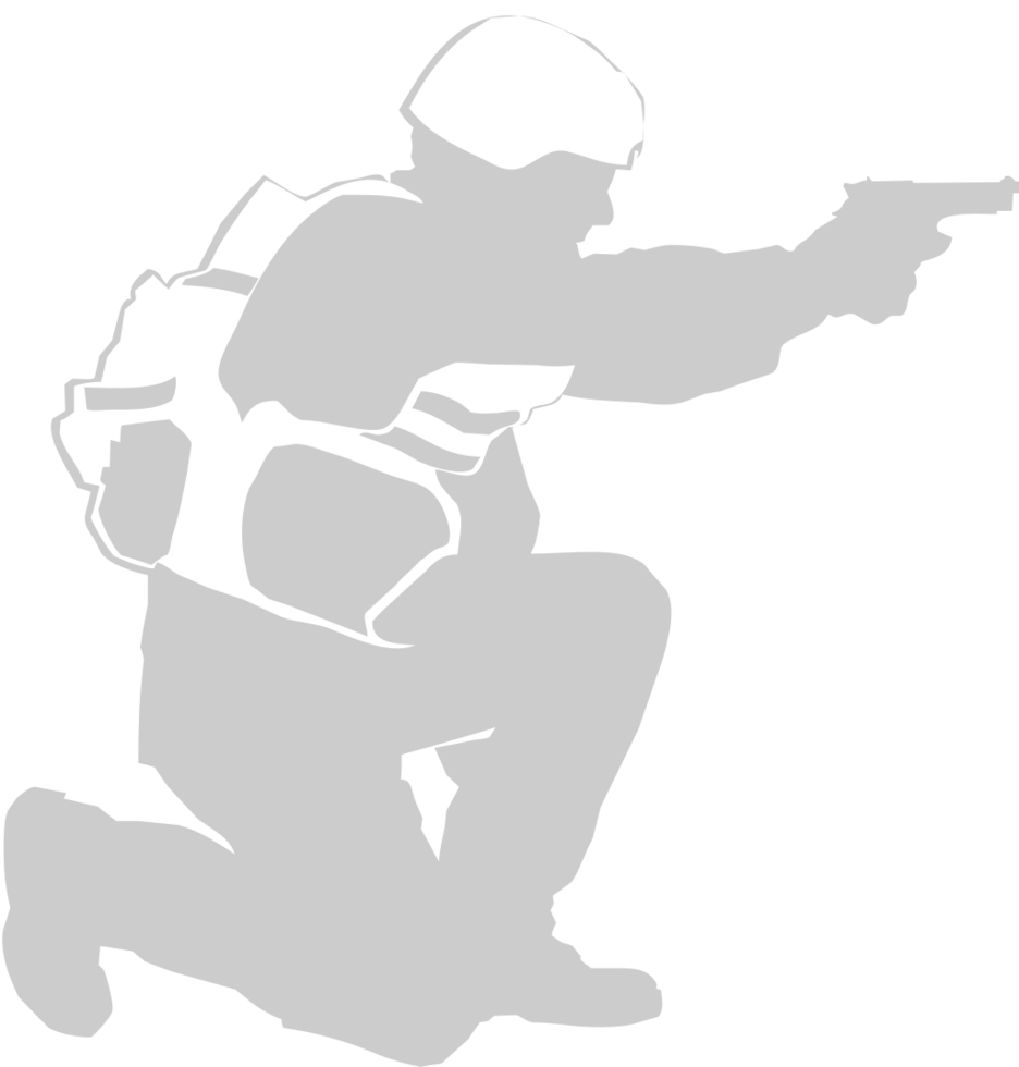 shooting soldier vector