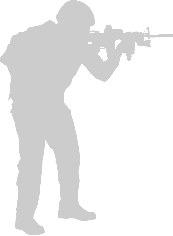 shooting soldier vector