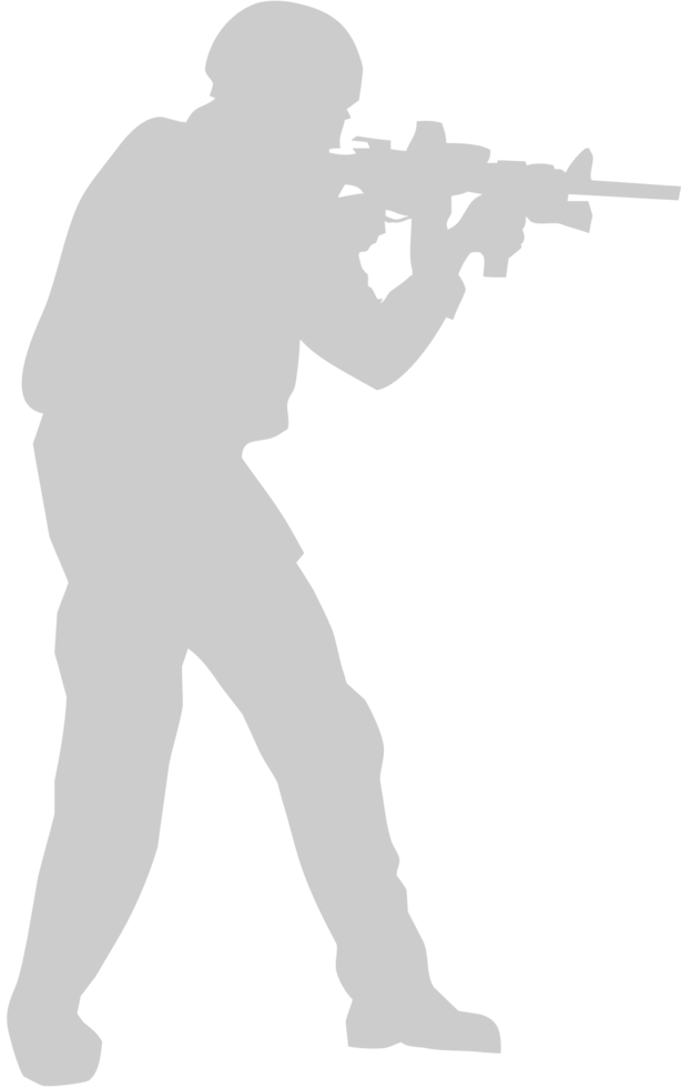 shooting soldier vector