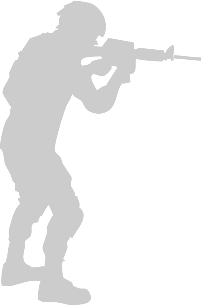shooting soldier vector