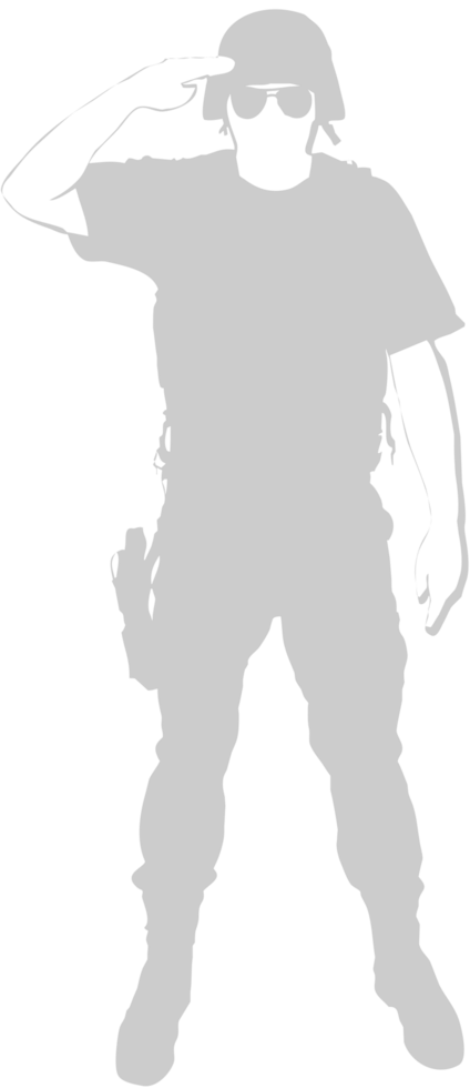saluting soldier vector