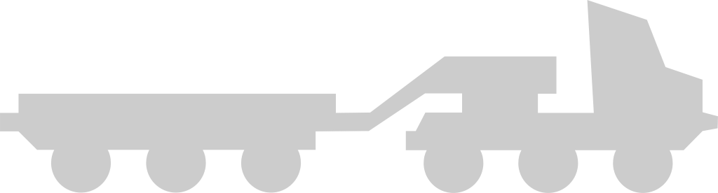 lowboy trailer truck vector