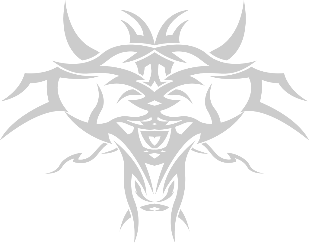 Tribal monster head tattoo vector