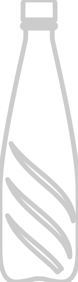 Water bottle outline vector