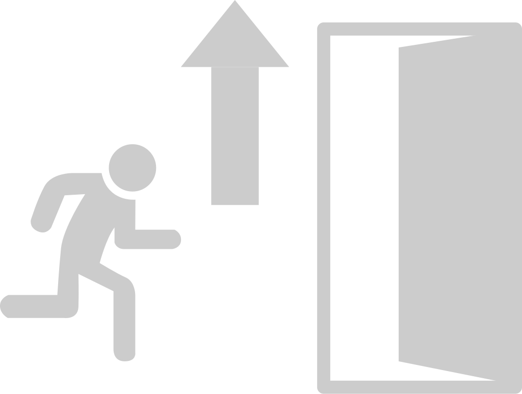 Sign exit door up  vector