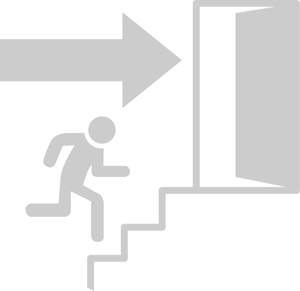 Sign exit door vector