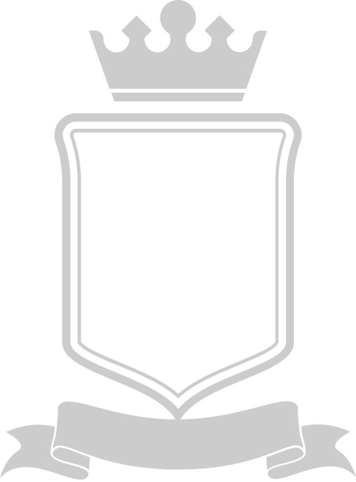 shield and crown vector