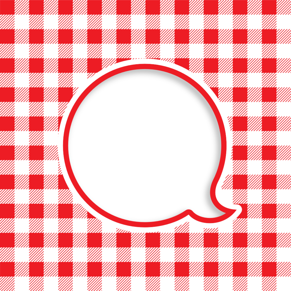 Text bubble chequered box vector