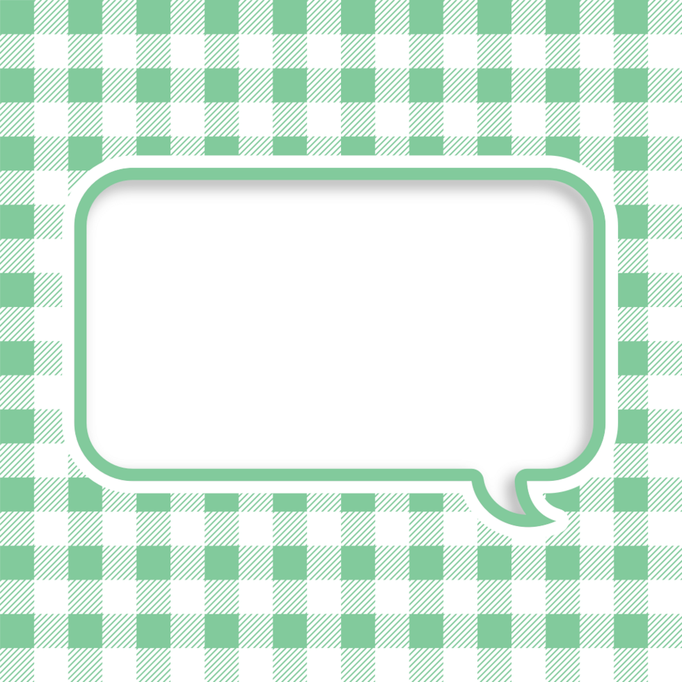 Text bubble chequered box vector