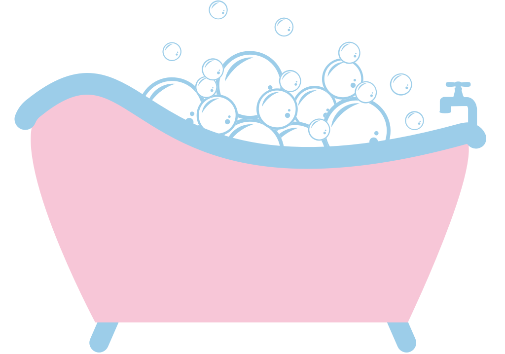 Bubble soap bath vector