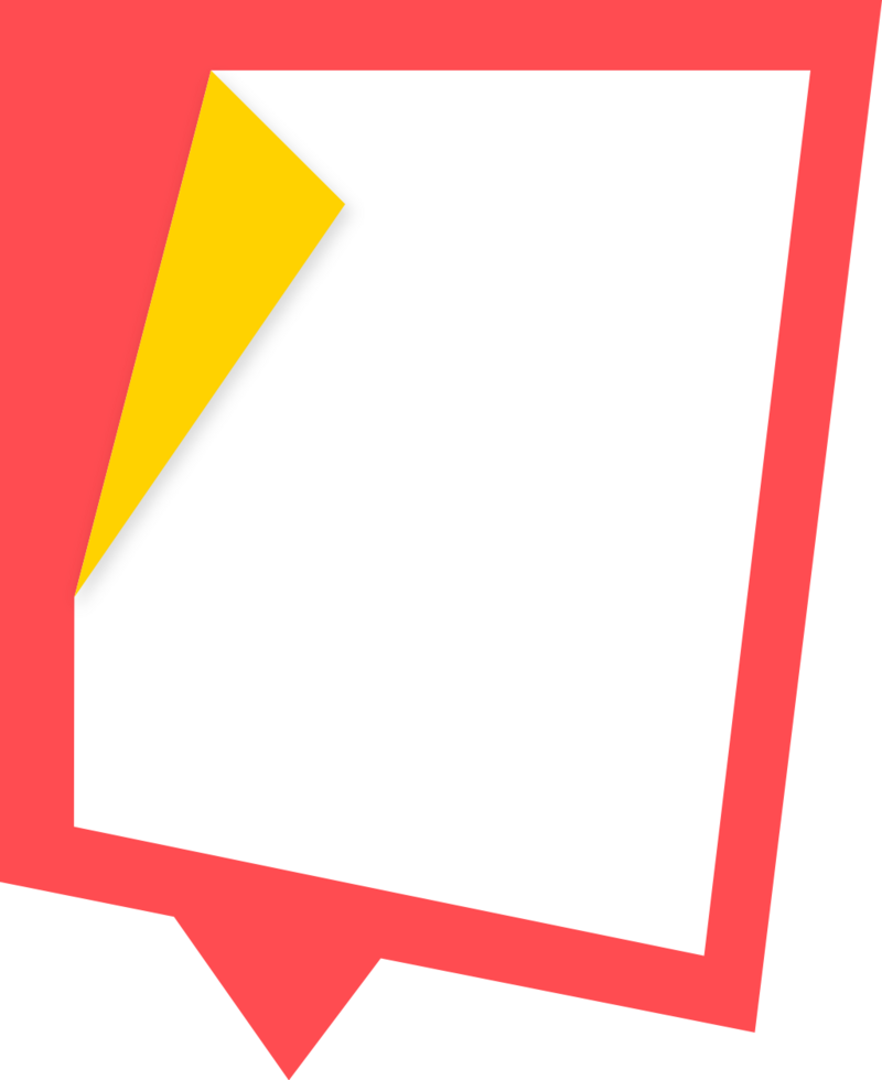 Speech bubble paper fold vector