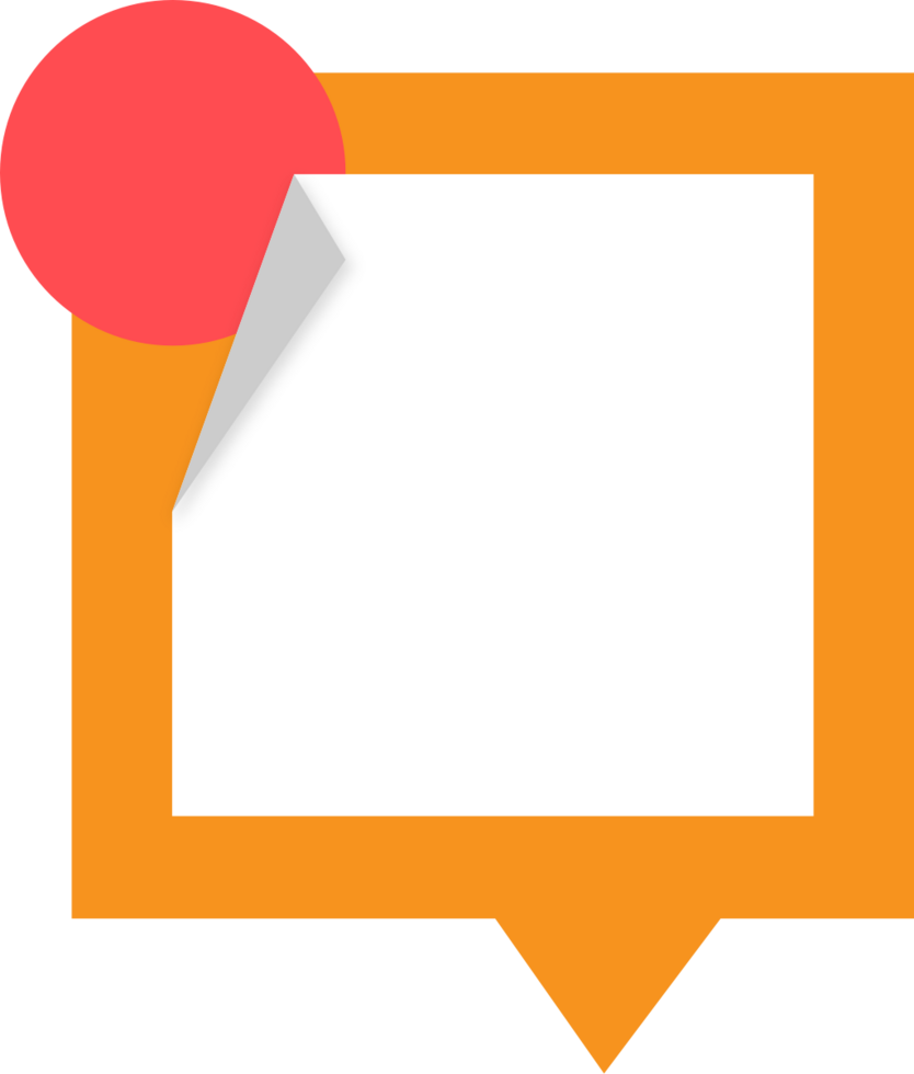 Speech bubble paper fold vector