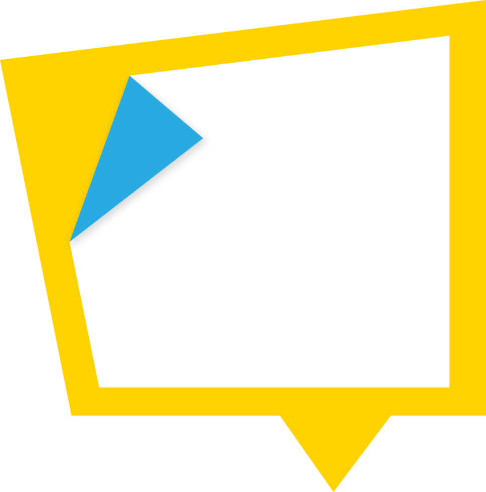 Speech bubble paper fold vector