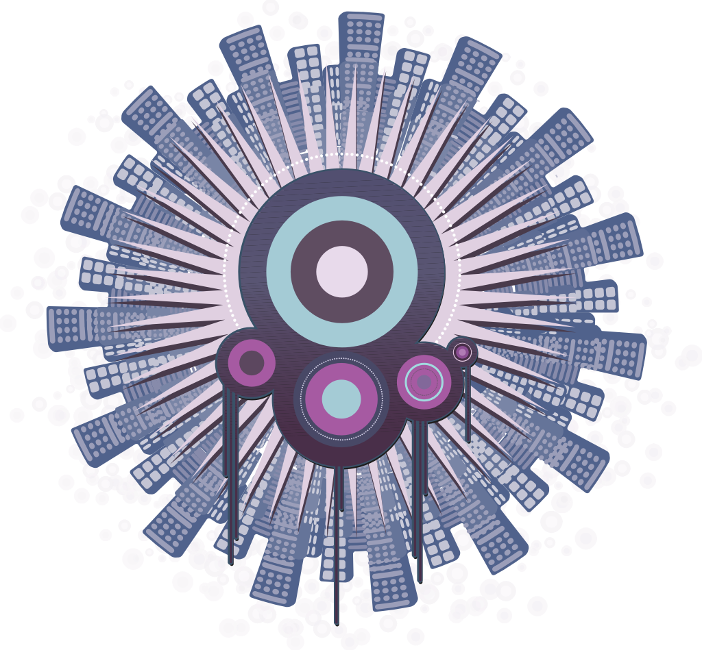 Circle city vector