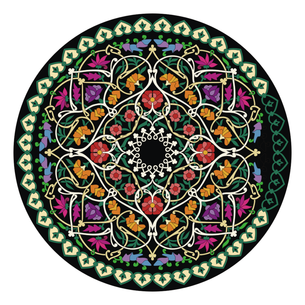 Circle flower vector