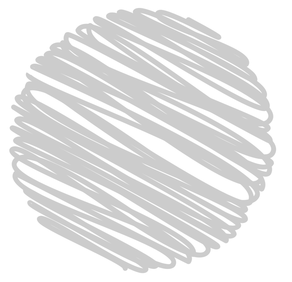 Circle scribble style vector
