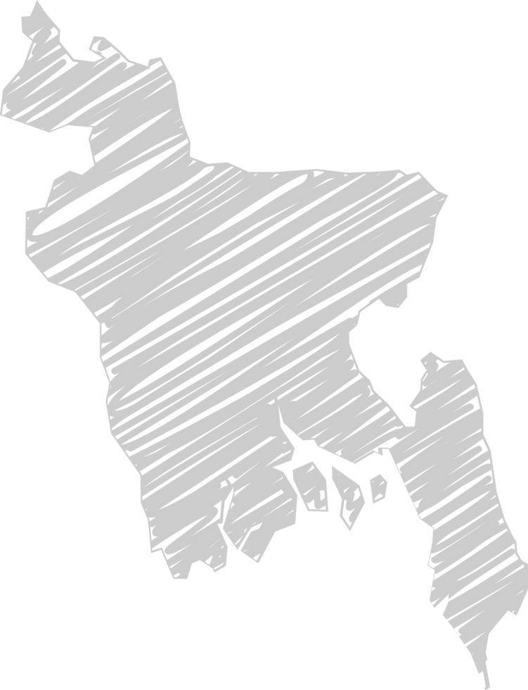 bangladesh sketch map vector