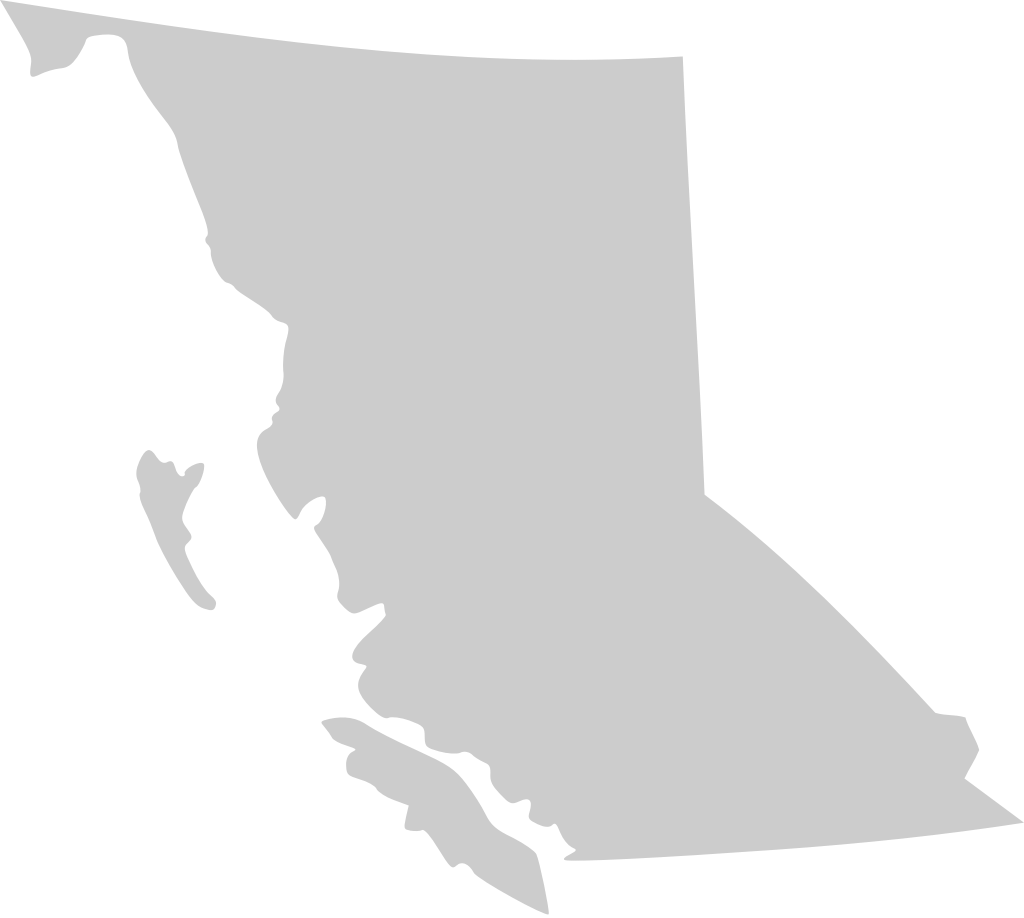 british columbia map vector