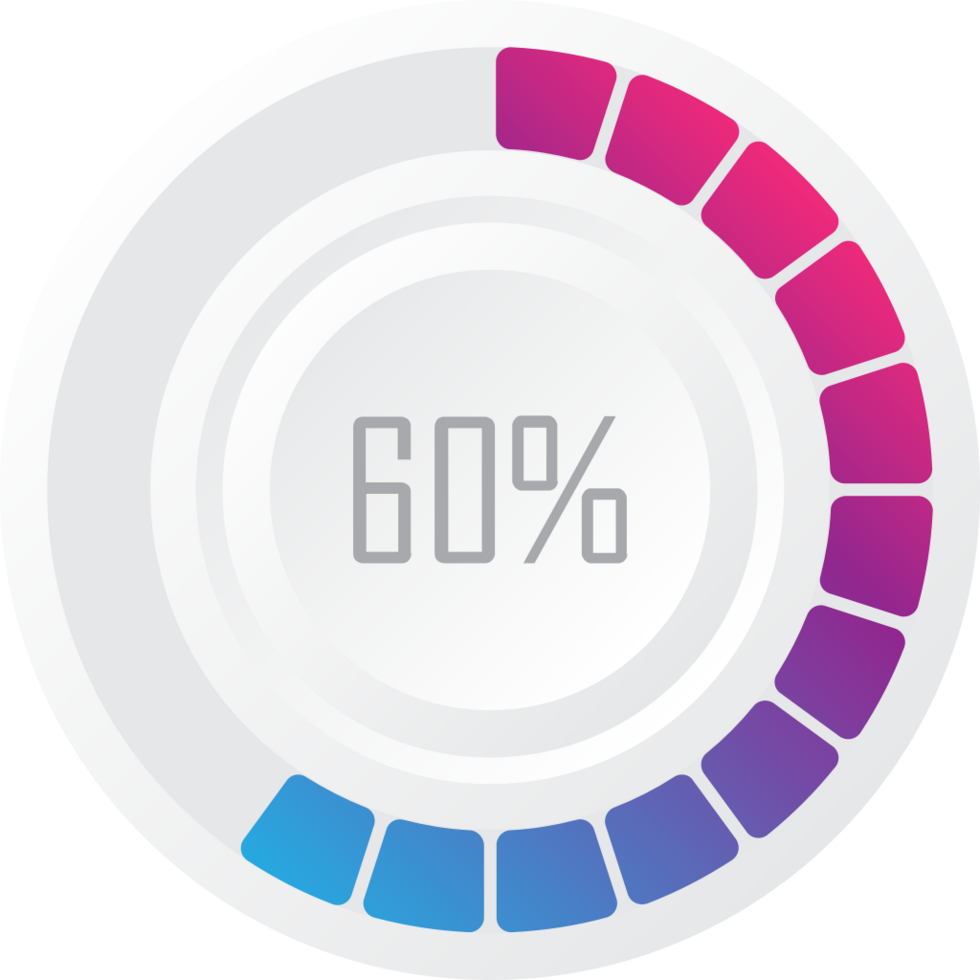 Circle preloader 60% vector
