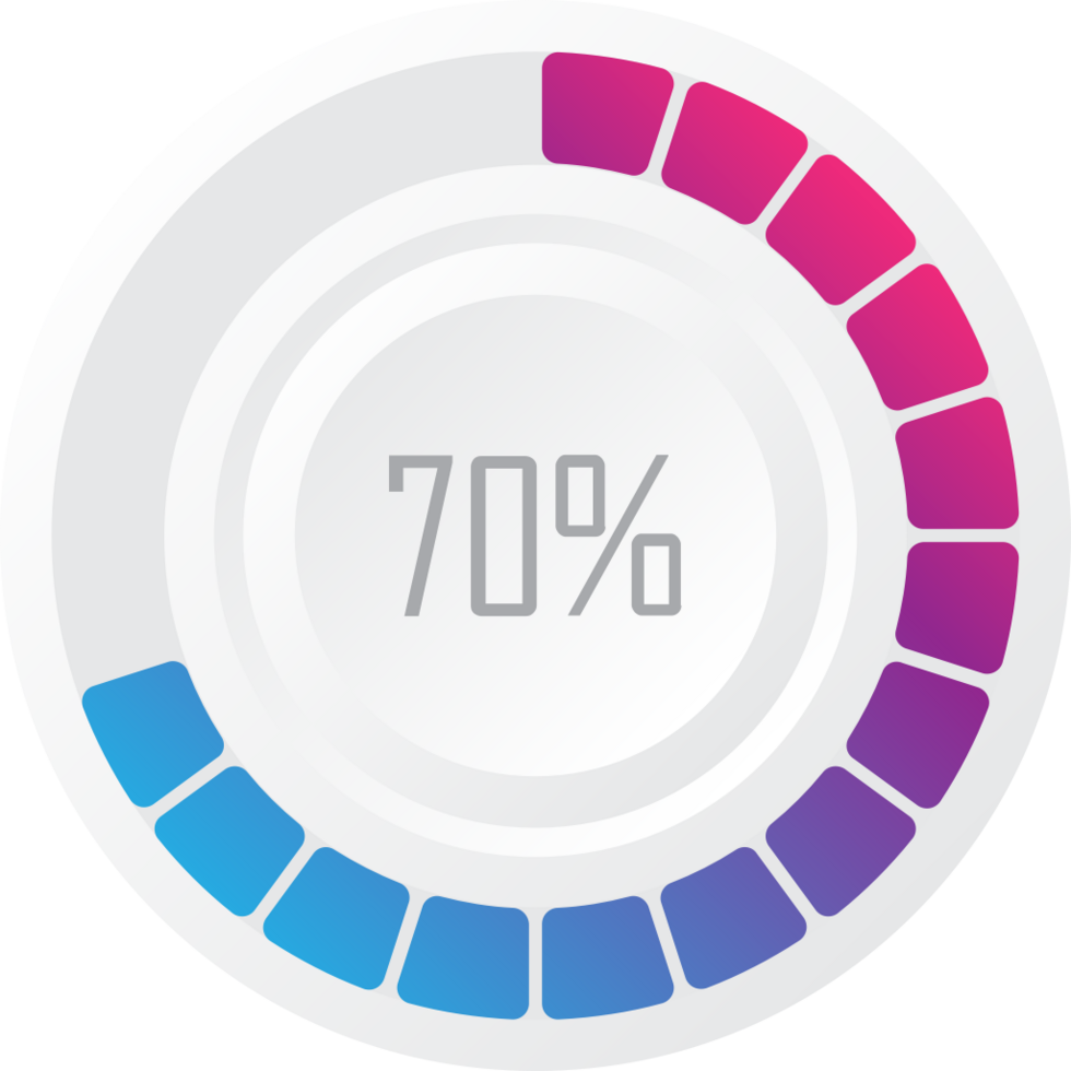 Circle preloader 70% vector