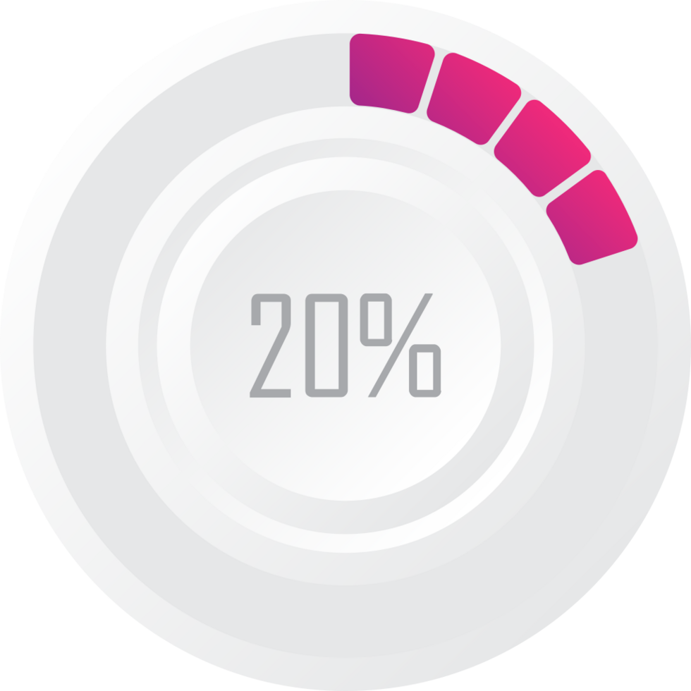 Circle preloader 20% vector