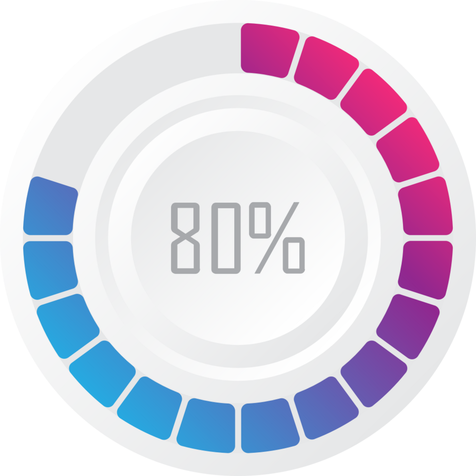 Circle preloader 80% vector