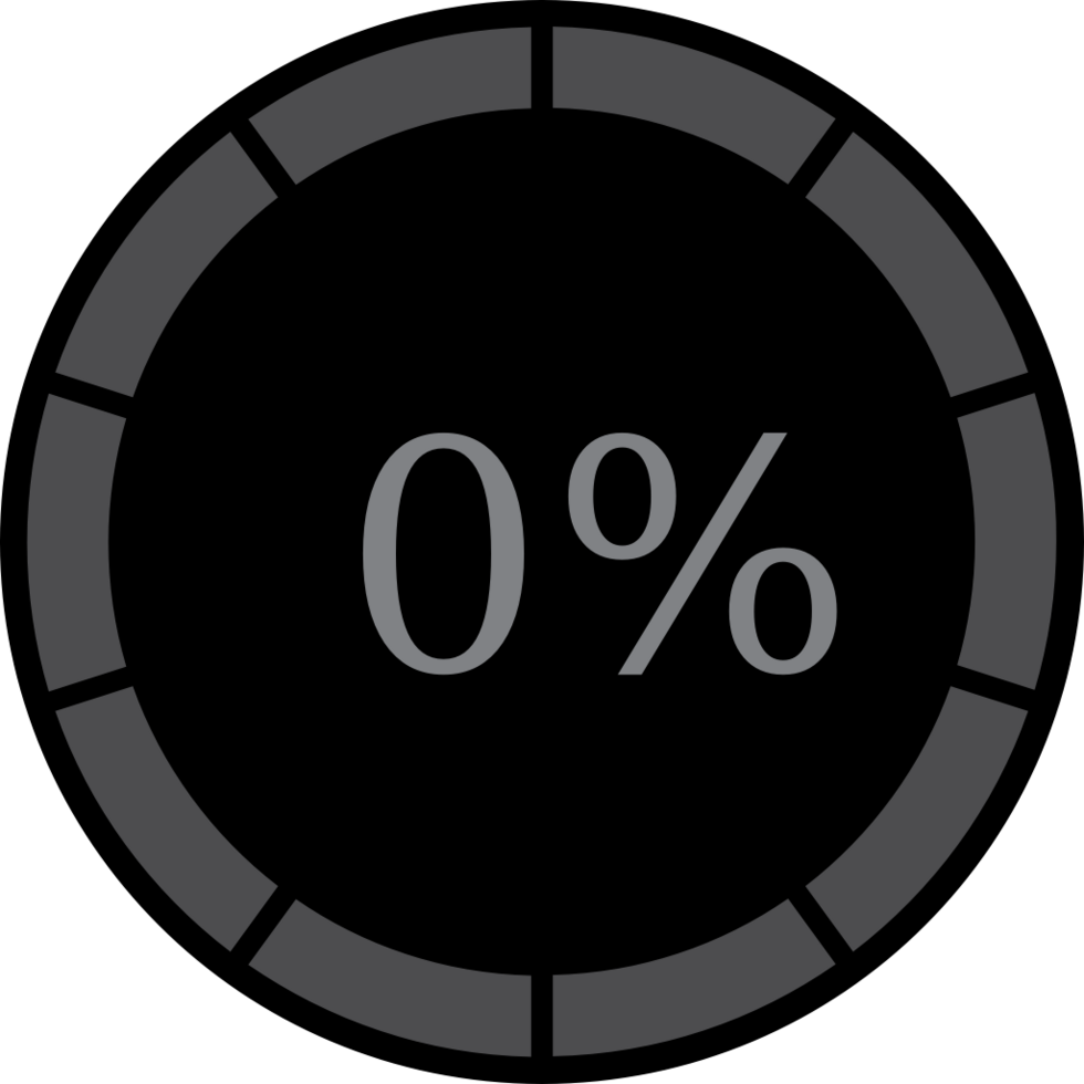Circle preloader 0% vector