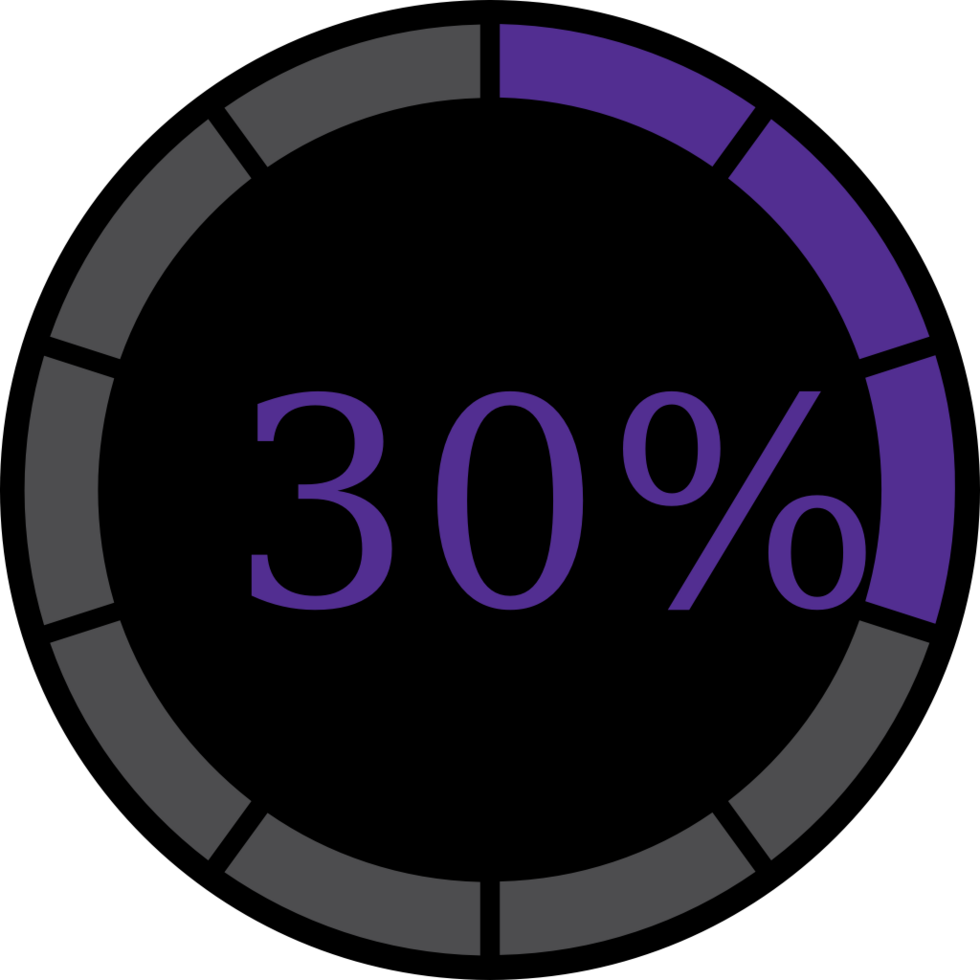Circle preloader 30% vector