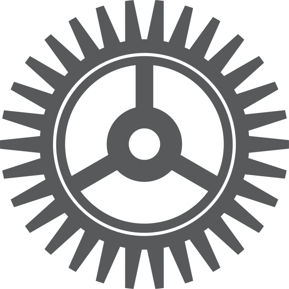 Circle logo gear vector