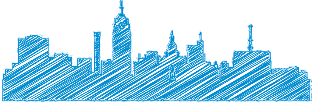 City scribble silhouette vector