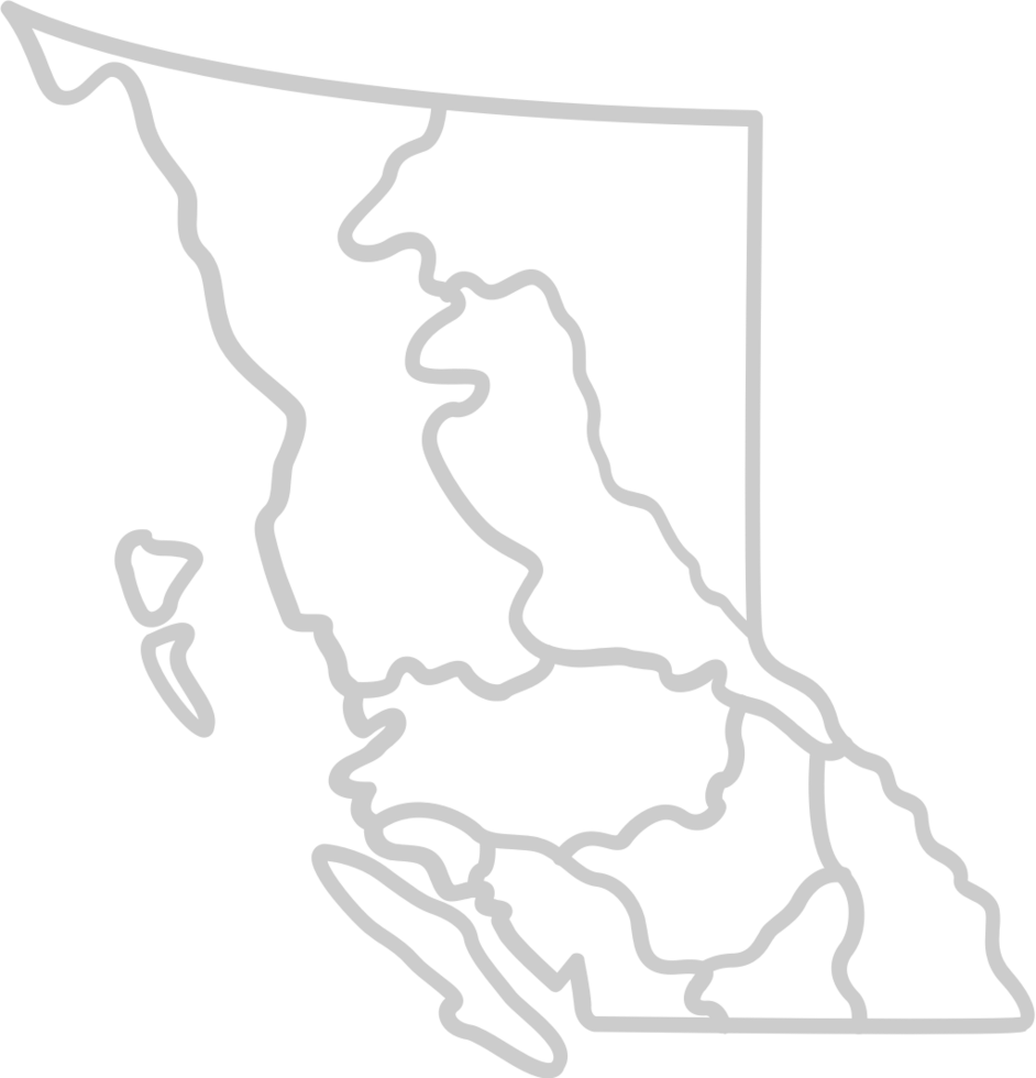 británico Columbia mapa vector