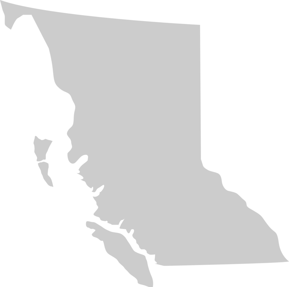 british columbia map vector