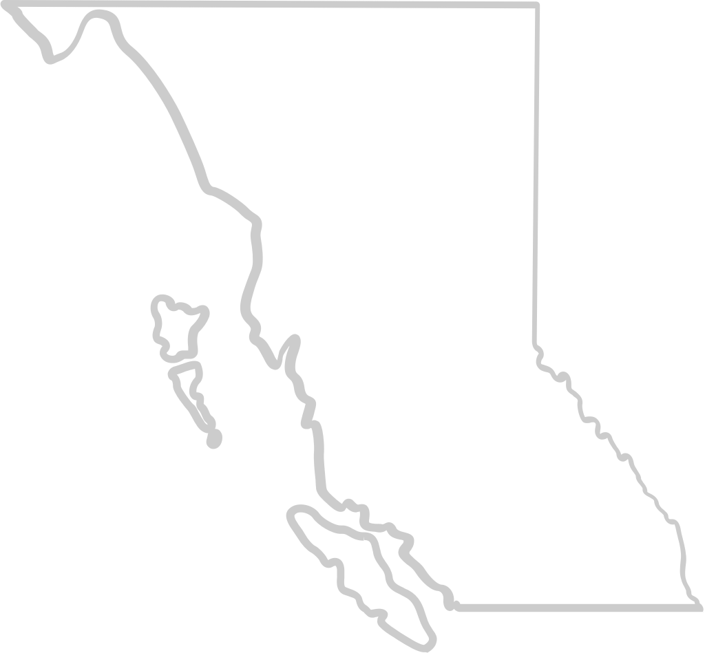 british columbia map vector