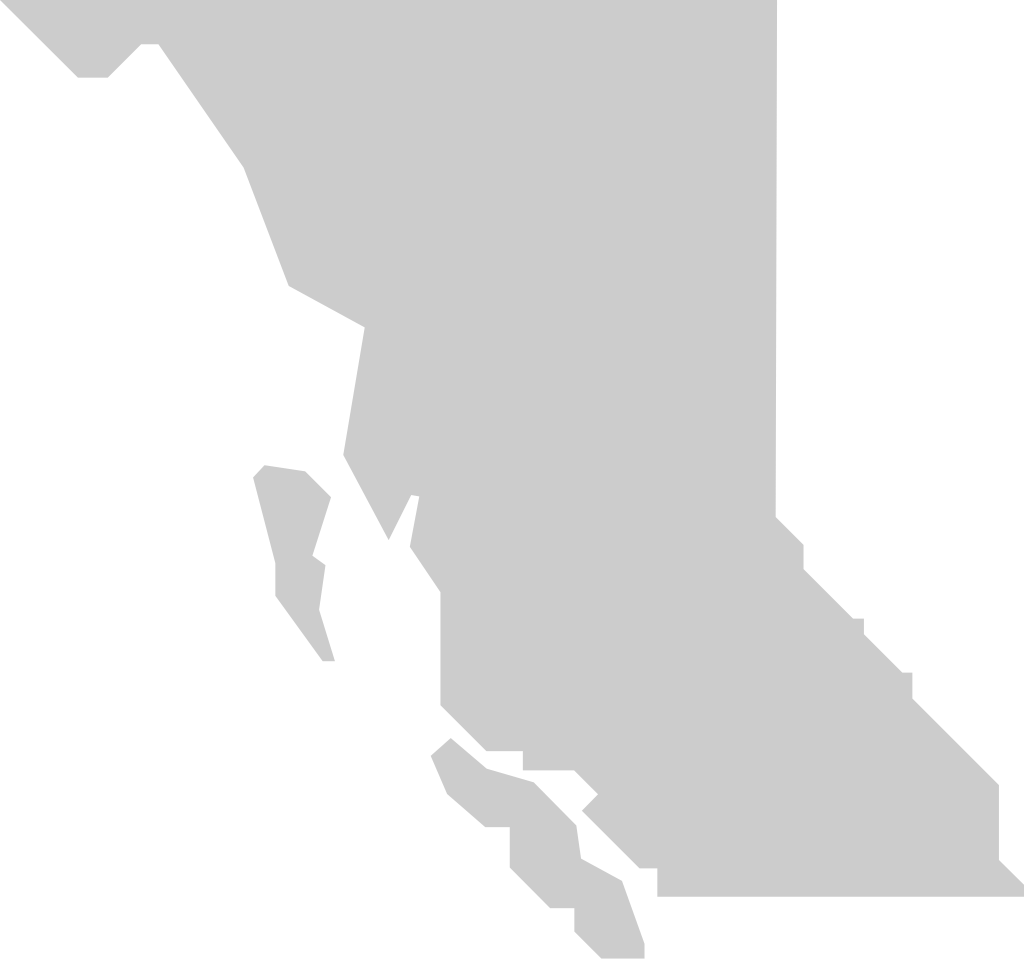 british columbia map vector