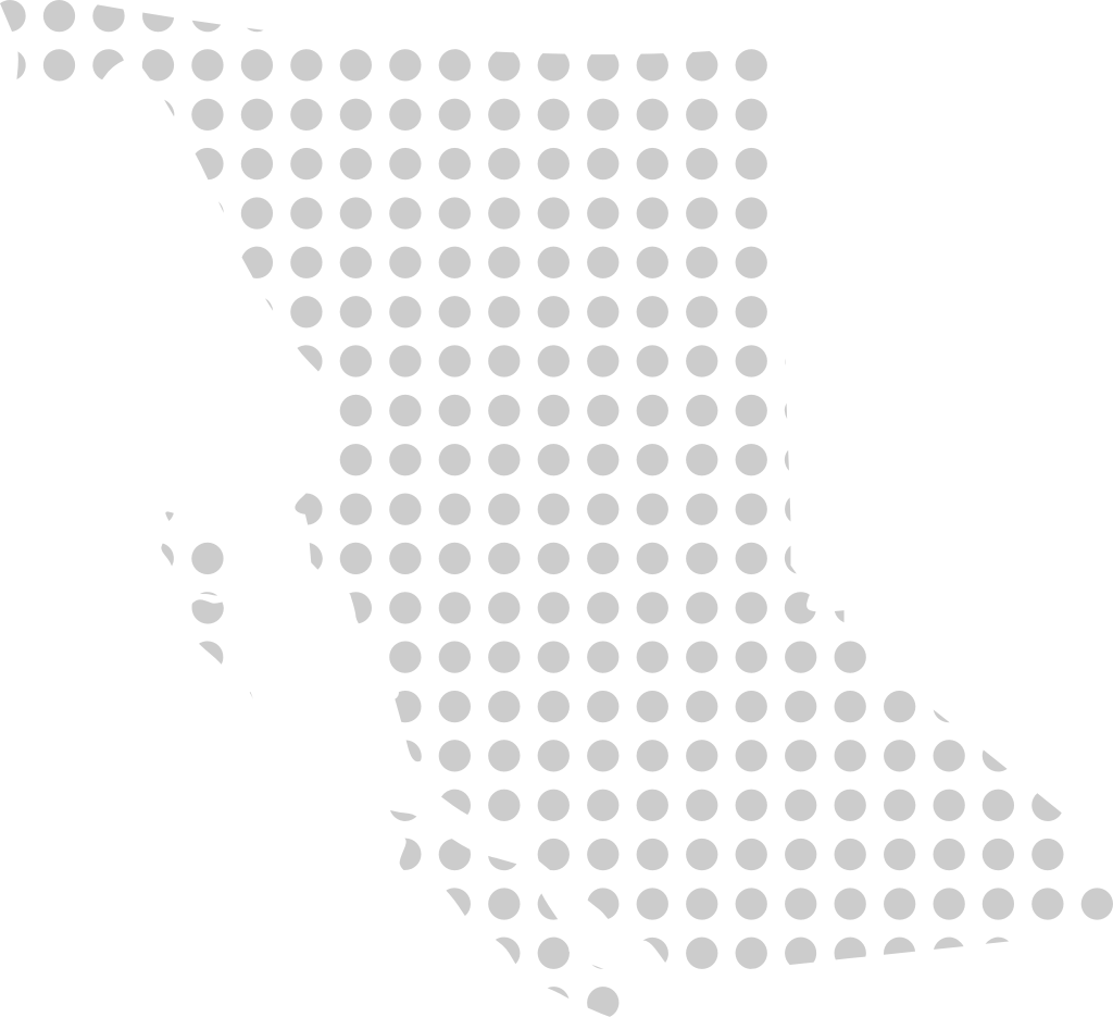 británico Columbia punteado mapa vector