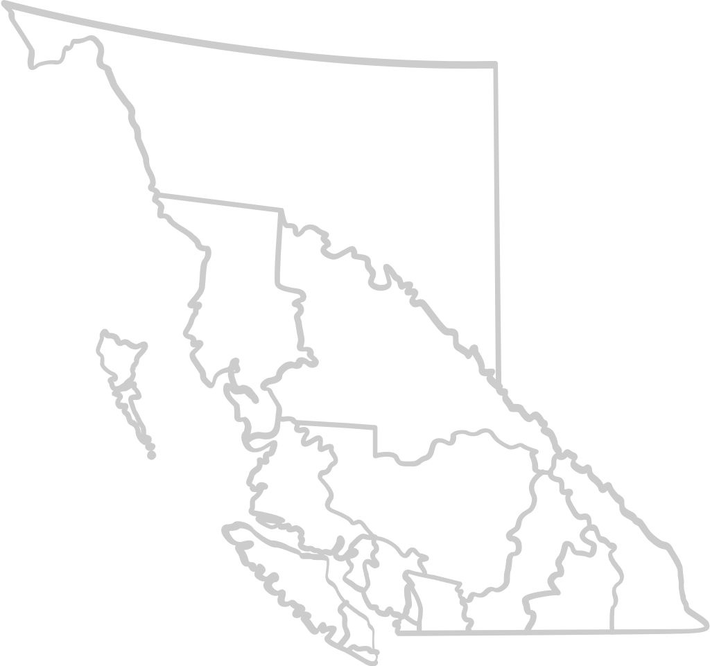 british columbia map vector