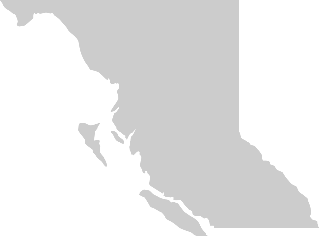british columbia map vector