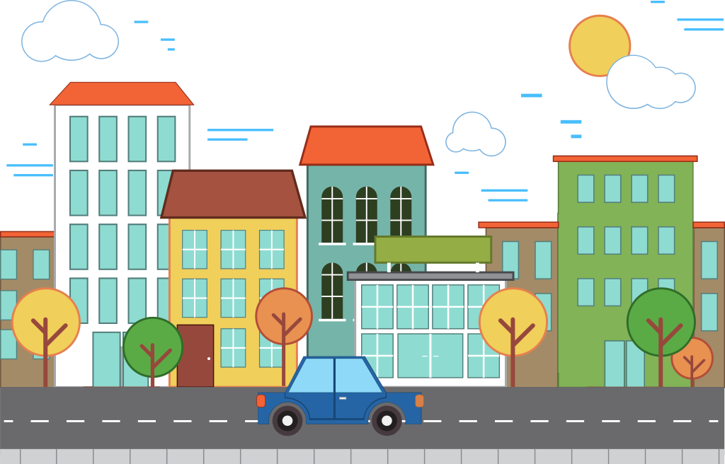 City landscape vector