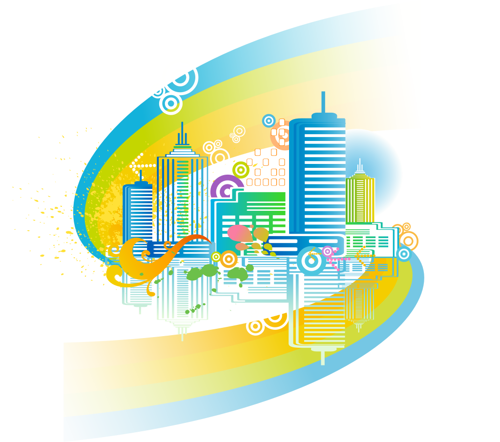 City colorful vector