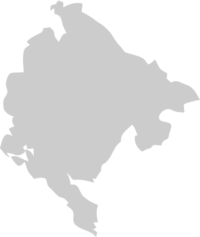 montenegro map vector