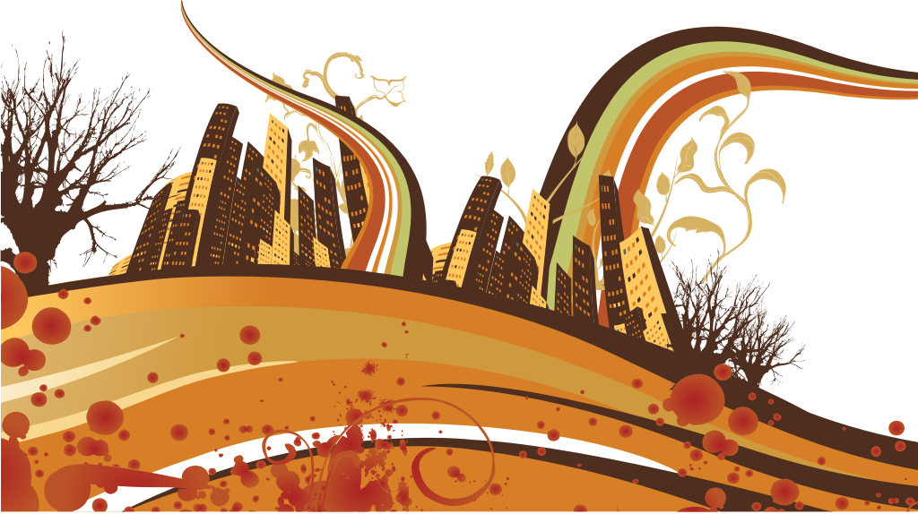 City abstract vector