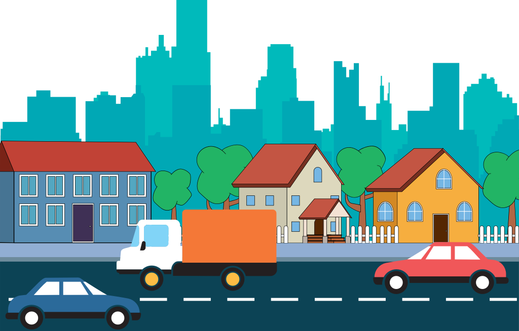 City landscape vector