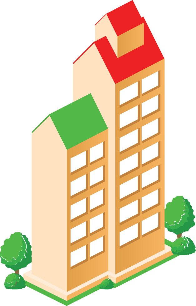 City buiiding isometric vector