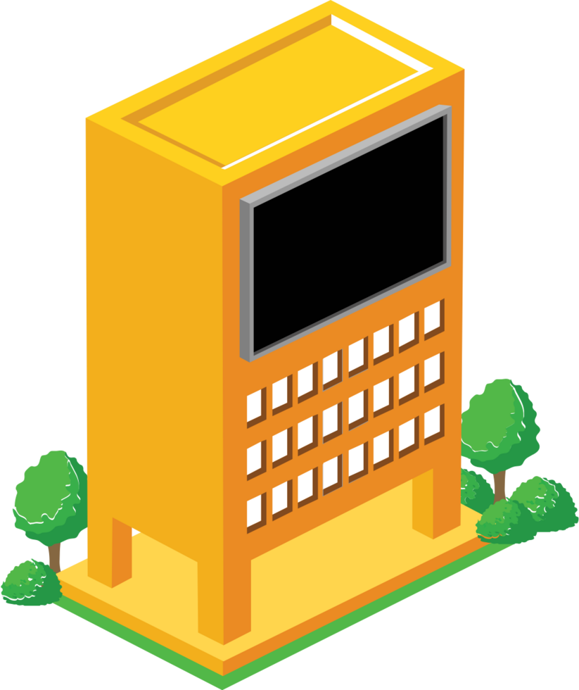 City building isometric vector