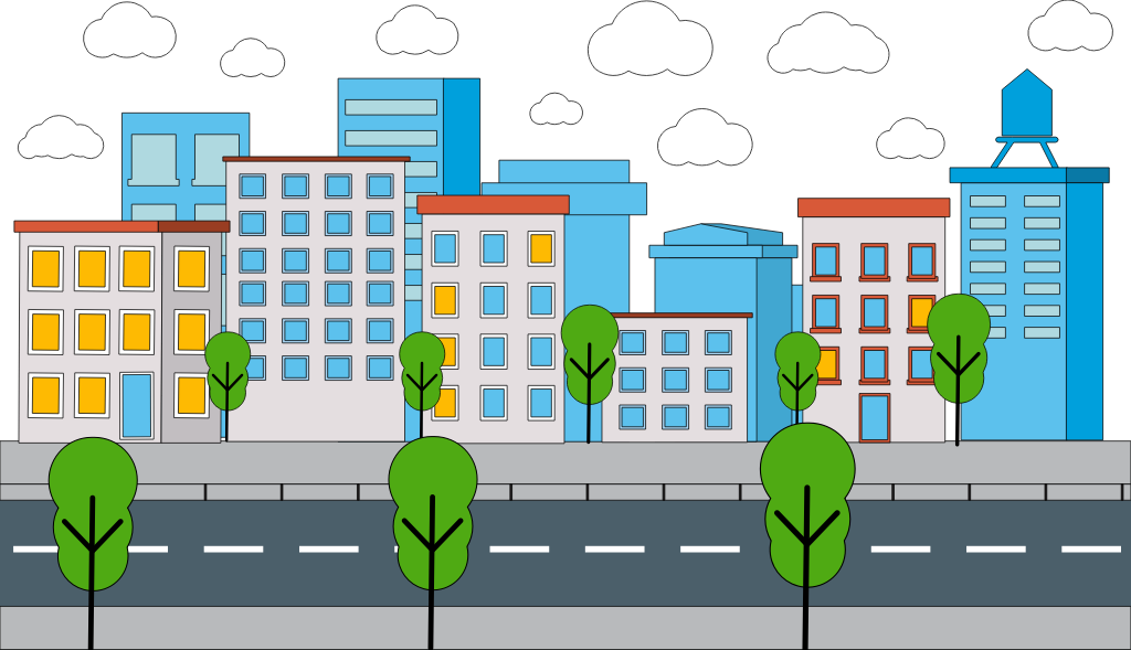 City landscape vector